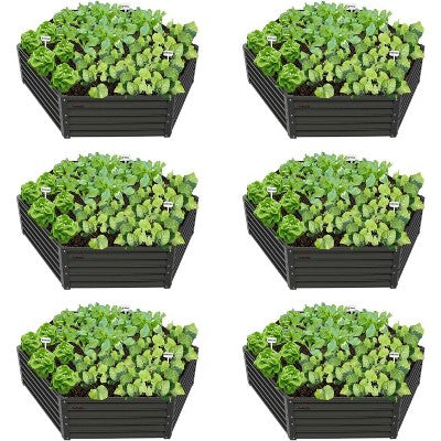 Komplet 6 metalowych grzadek, 178 x 152 x 46 cm