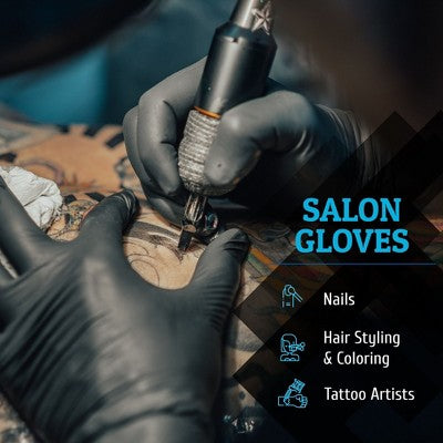 Czarne rękawiczki nitrylowe jednorazowe, 50 sztuk, XL