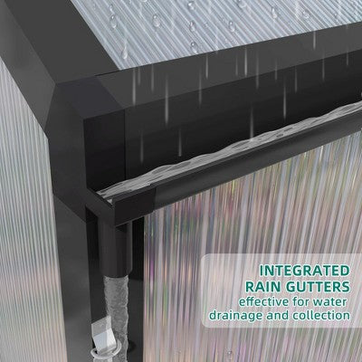 Szklarnia poliwęglanowa z podstawa, 244 x 427 cm