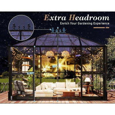 Szklarnia poliwęglanowa, 335 x 253 x 274 cm